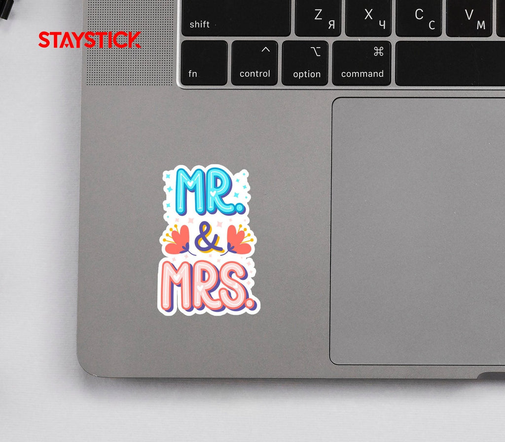 MR & MRS STICKER Premium Vinyl Sticker
