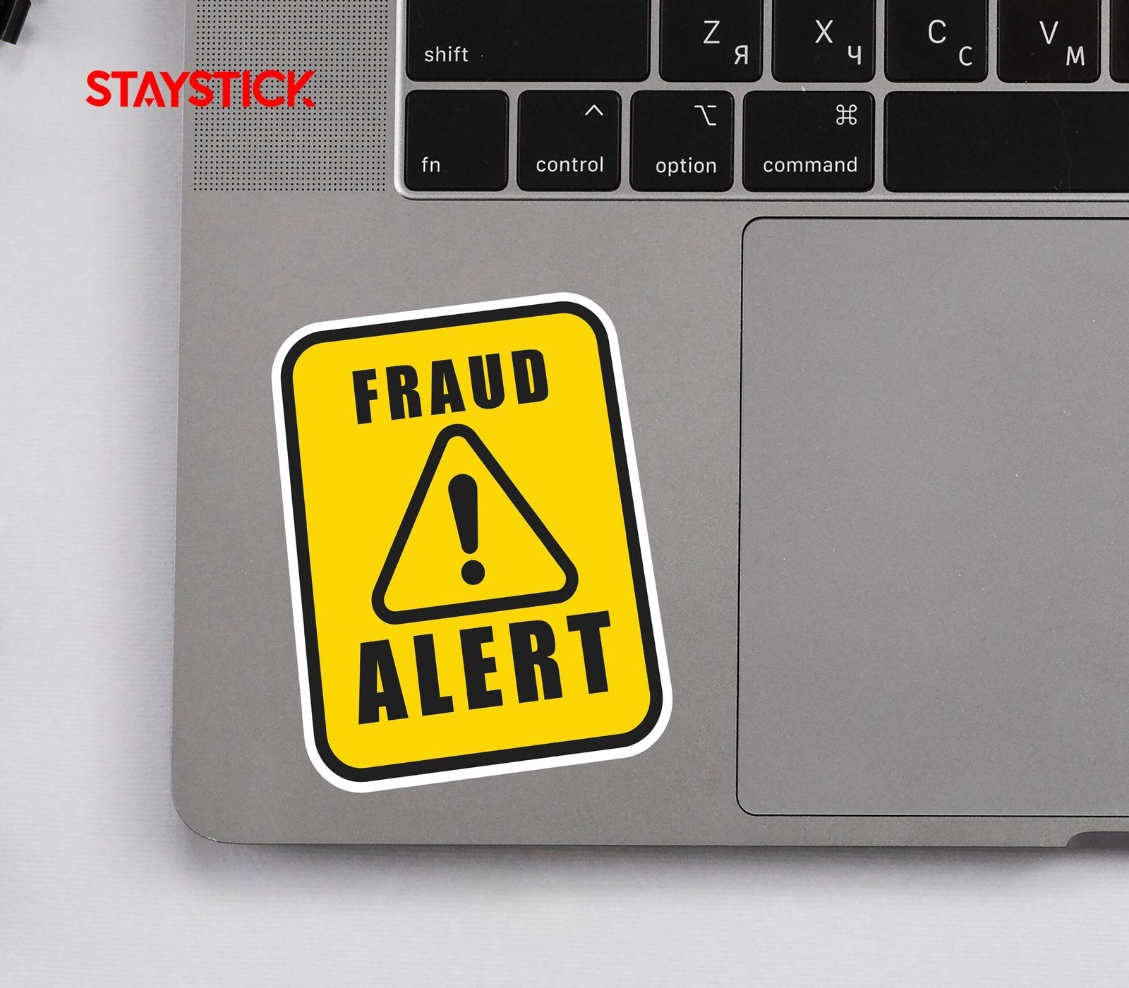 FRAUD ALERT STICKER Premium Vinyl Sticker