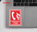 EMERGENCY PHONE STICKER Premium Vinyl Sticker