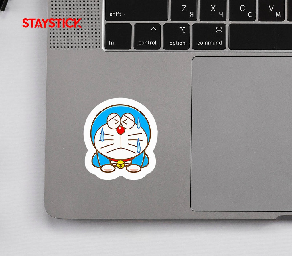 Sad Doraemon Sticker Premium Vinyl Sticker