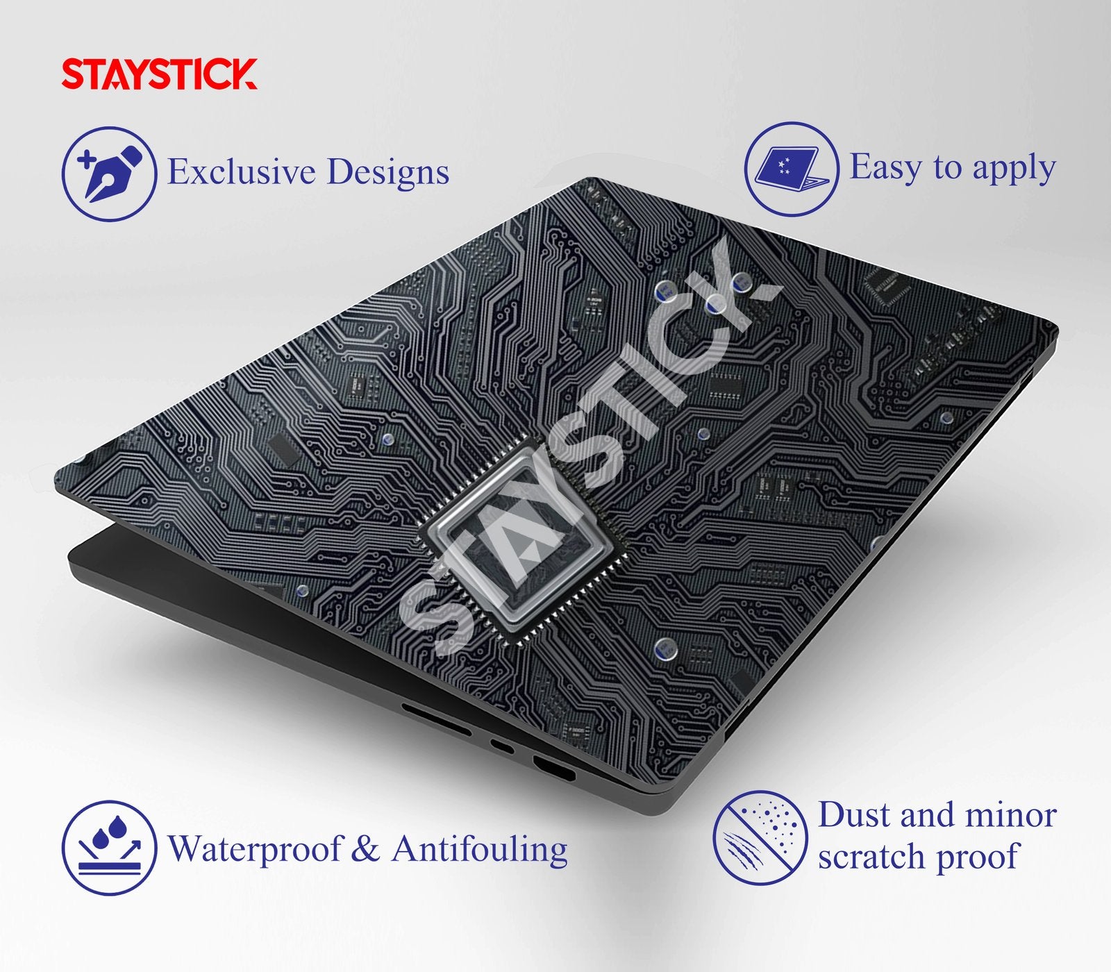 BLACK GRAPHICAL LAPTOP STICKER