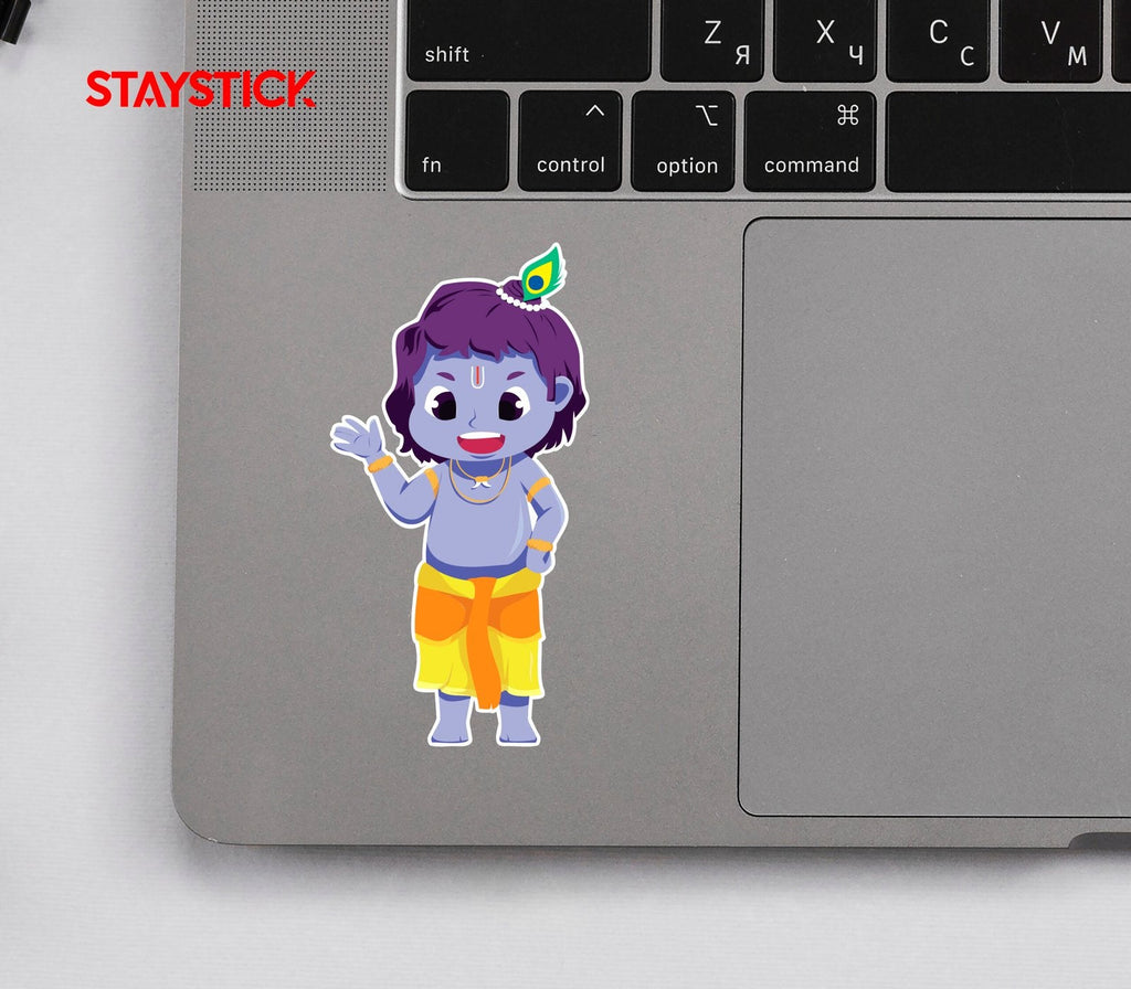 Smile Krishna Sticker Premium Vinyl Sticker