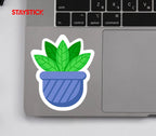 FLOWER POT STICKER Premium Vinyl Sticker