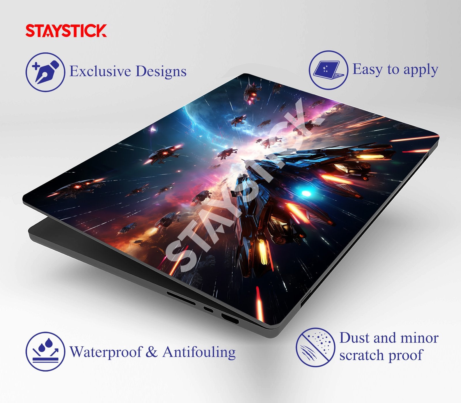 SPACE BATTLE Laptop Skin