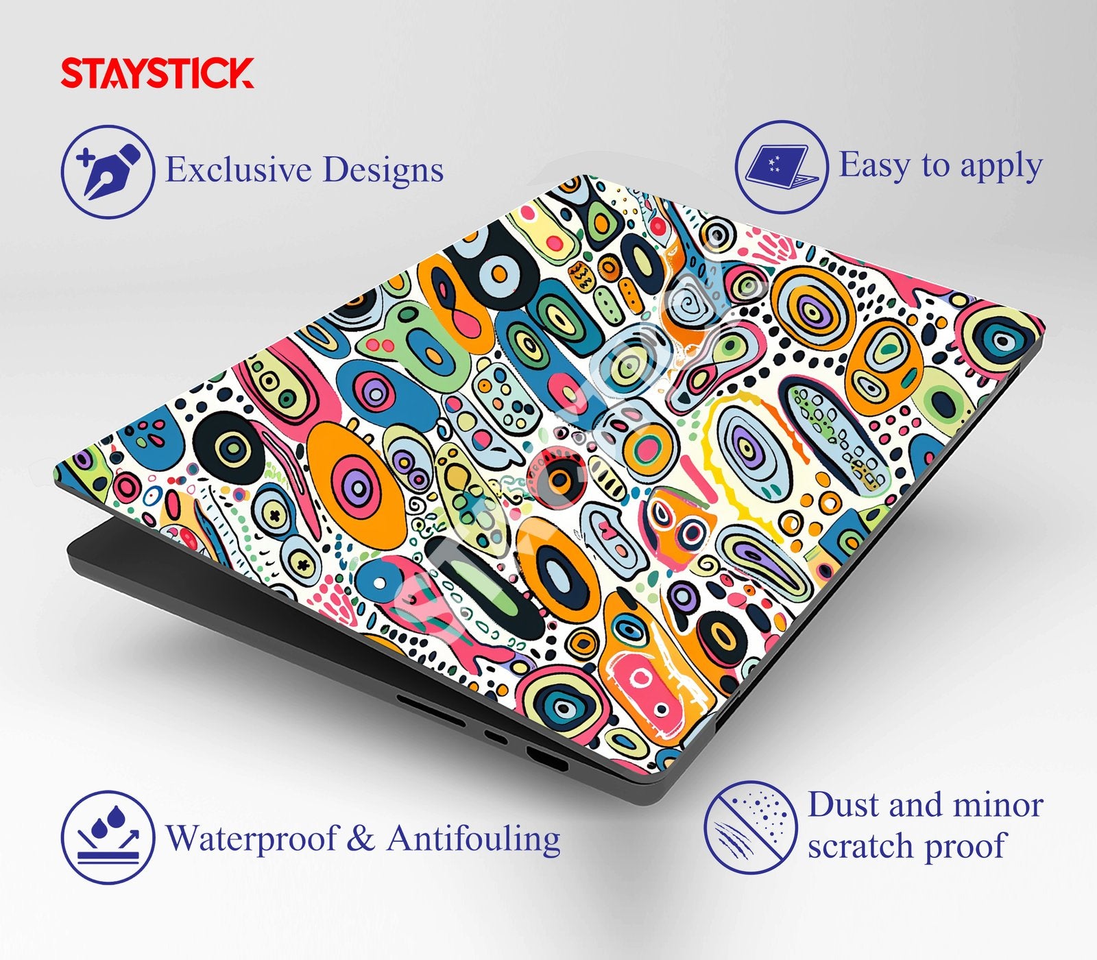 GRAPHICAL DESIGNED SKIN LAPTOP STICKER