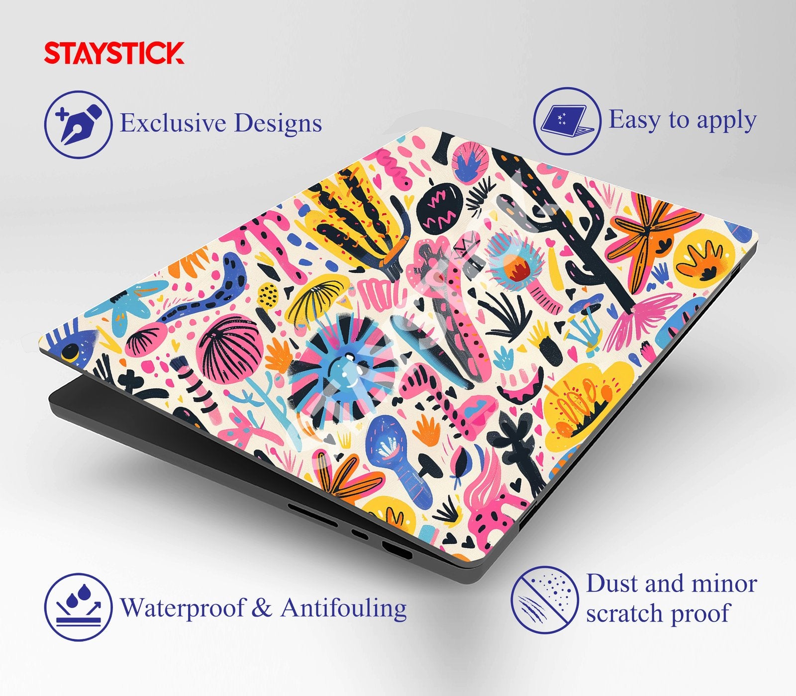 FLOEWER DESIGNED SKIN LAPTOP STICKER