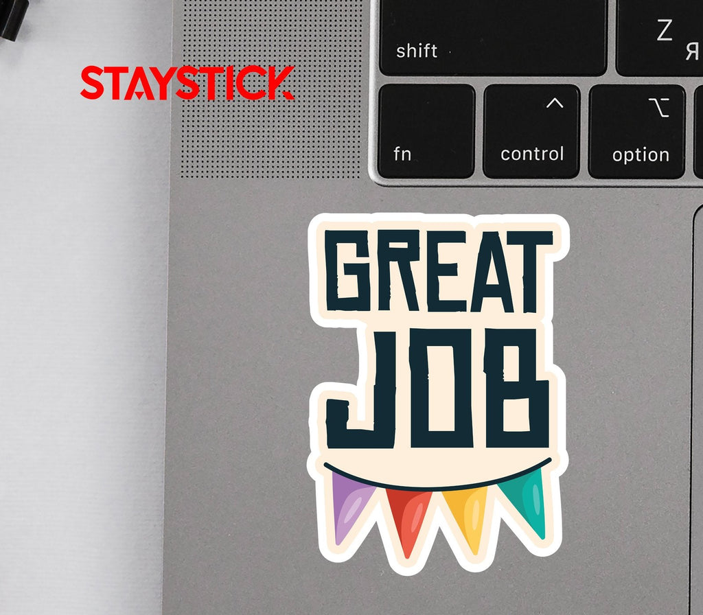 GREAT JOB STICKER Metalized Sticker