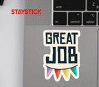 GREAT JOB STICKER Metalized Sticker