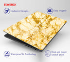 WHITE AND GOLDEN COLOR LAPTOP STICKER
