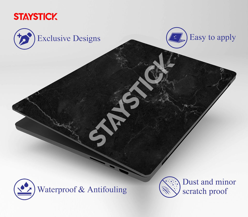 BLACK COLOR DESIGNED LAPTOP STICKER