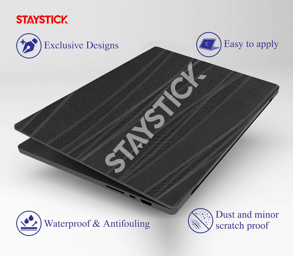 BLACK COLOR GRAPHICAL LAPTOP STICKER