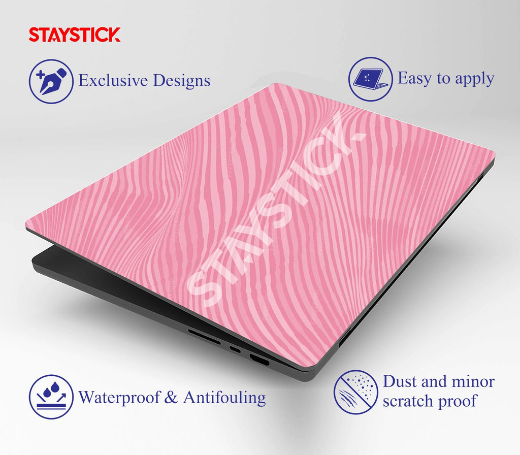 PINK COLOR DESIGNED LAPTOP STICKER