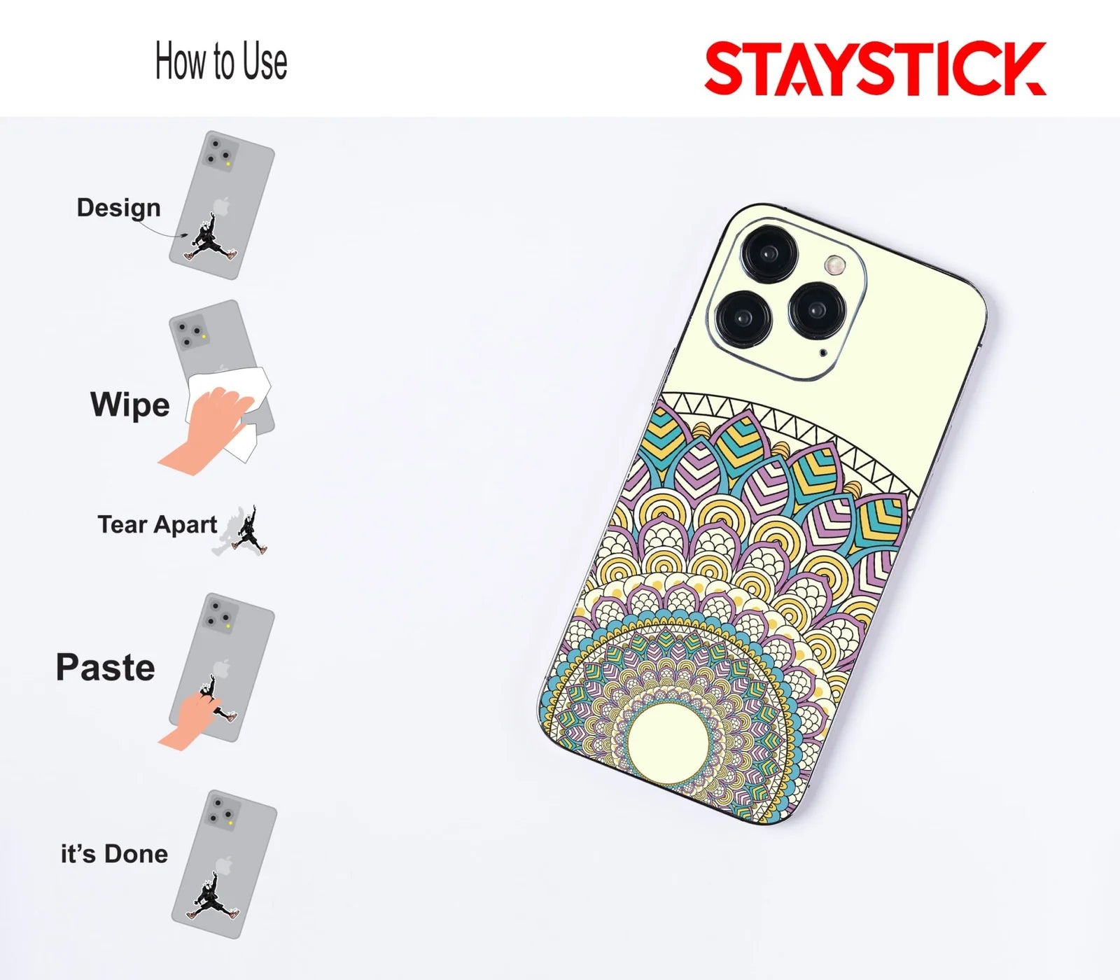 Down Pattern Mobile Skin