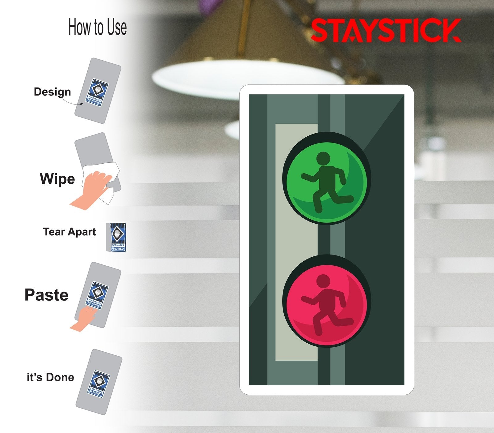 CROSSING SIGNAL STICKER Premium Vinyl Sticker