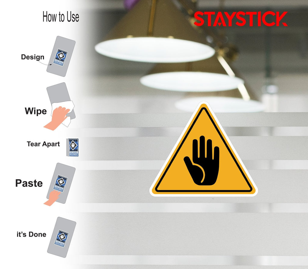 STOP HAND STICKER Premium Vinyl Sticker