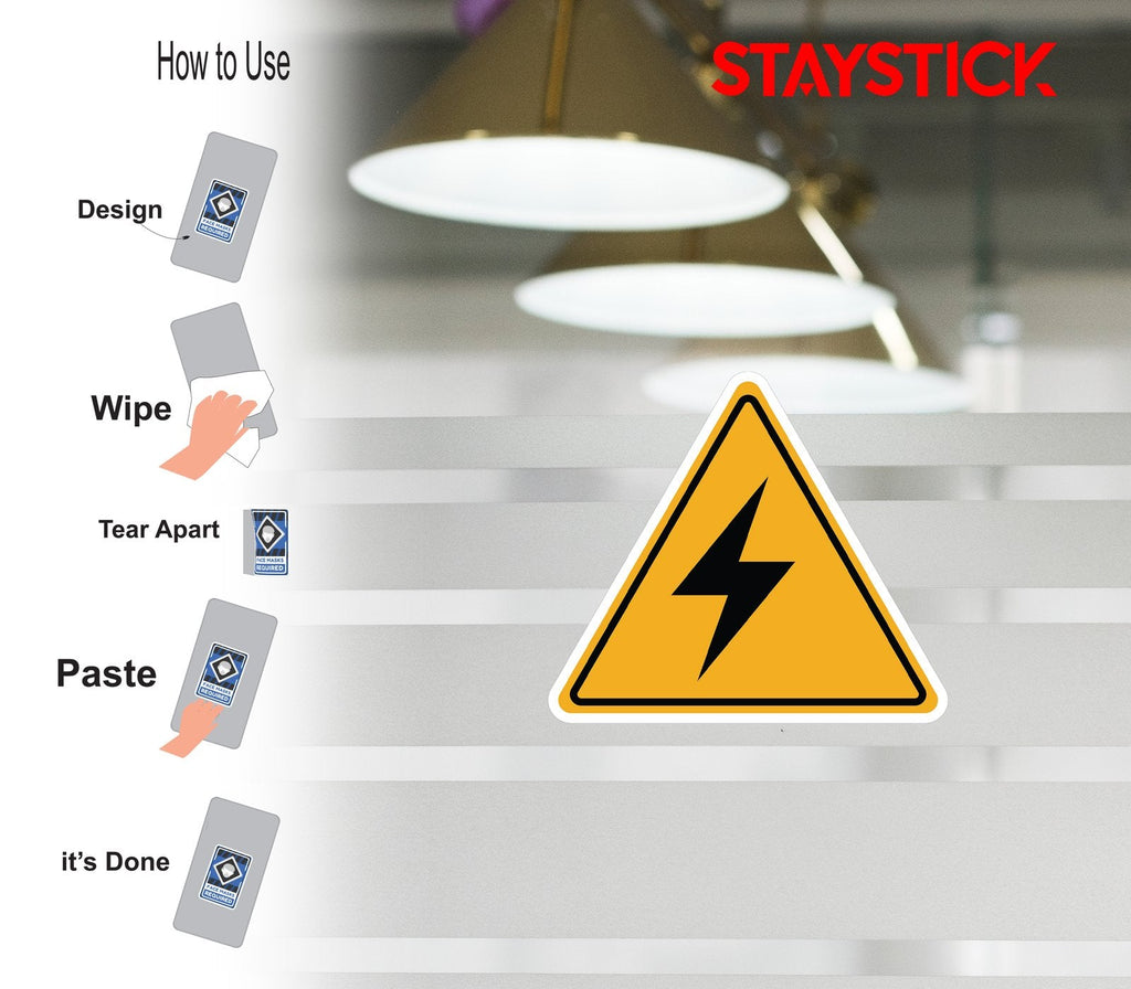 HIGH VOLTAGE STICKER Safety Sticker