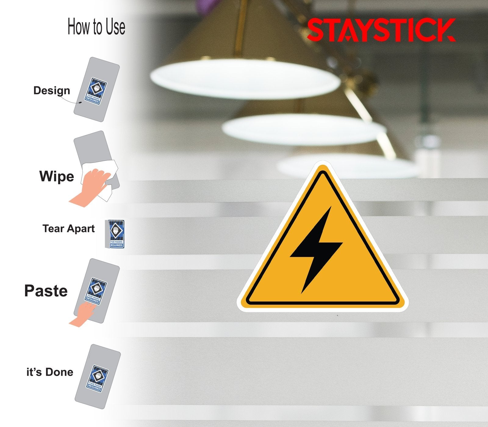 HIGH VOLTAGE STICKER Safety Sticker