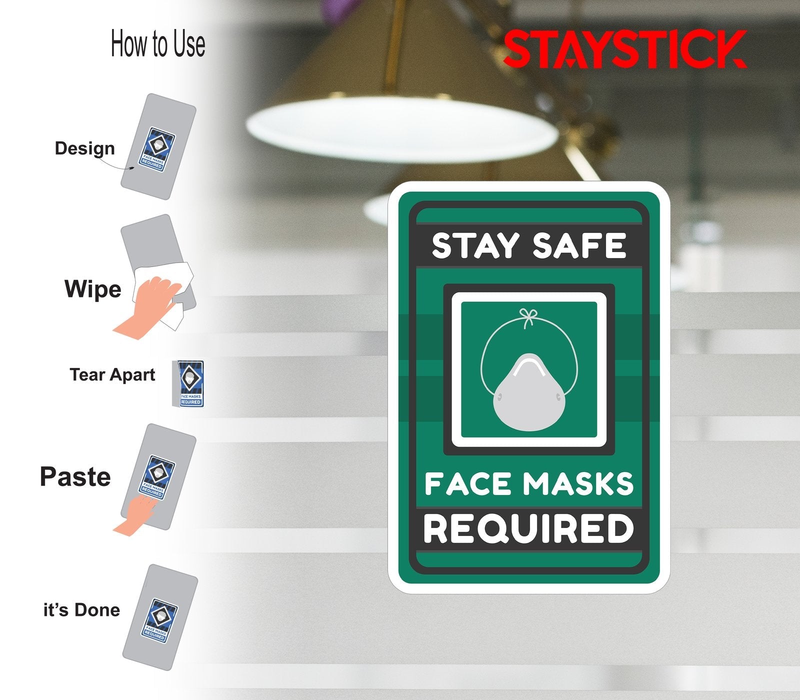 FACE MASK STICKER Safety Sticker