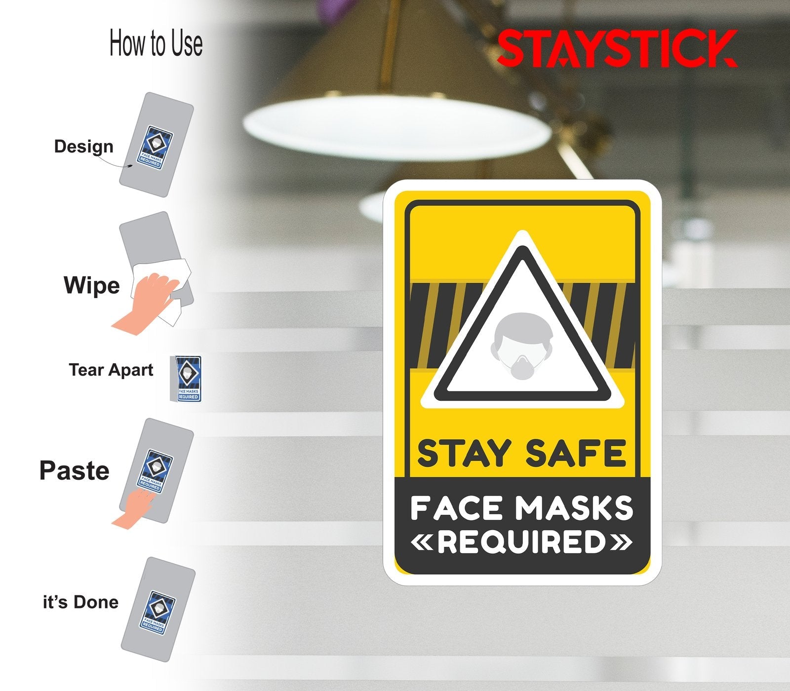 FACE MASK STICKER Safety Sticker