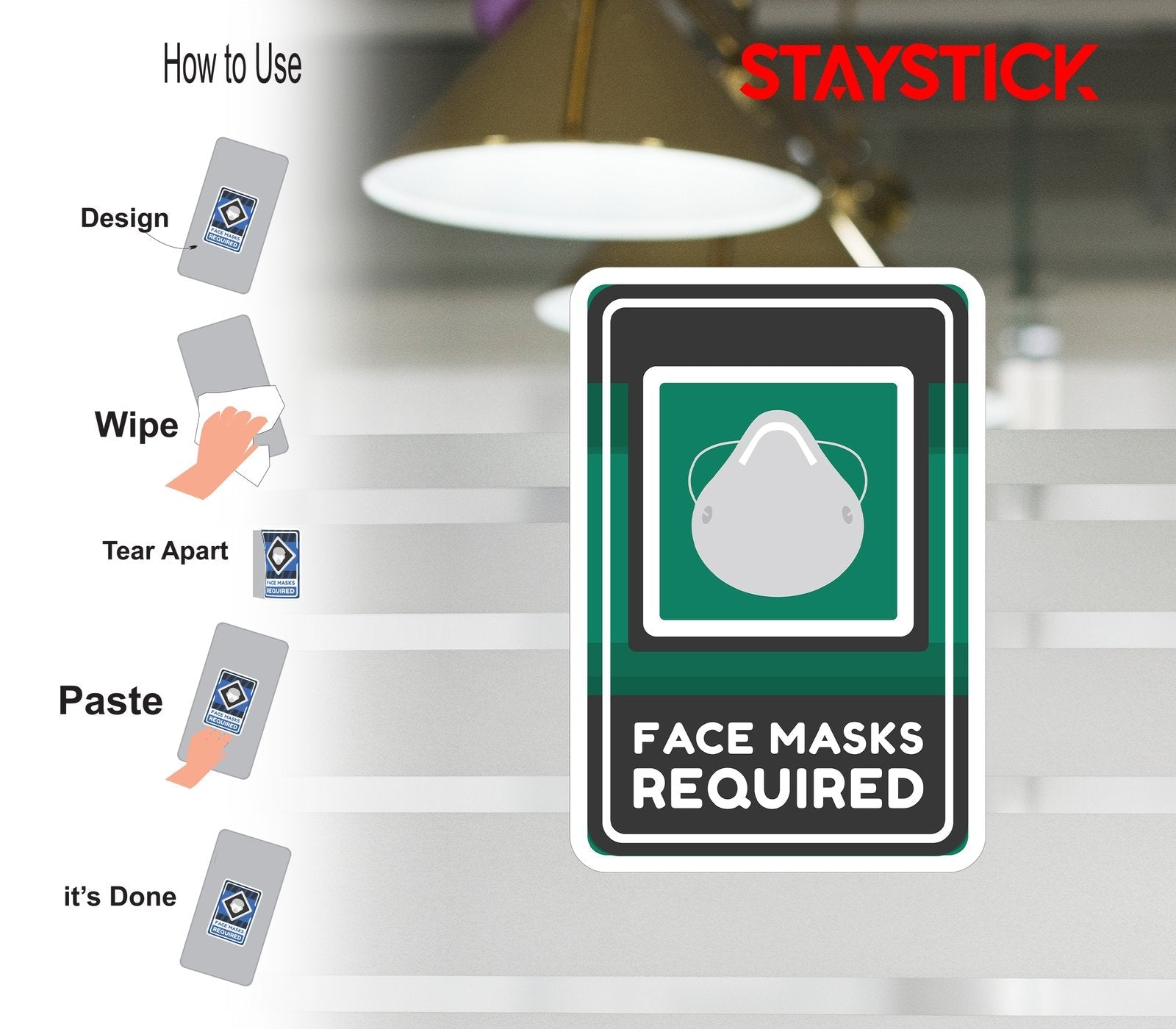 FACE MASK STICKER Safety Sticker