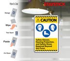 CAUTION SIGN STICKER Premium Vinyl Sticker