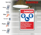 DANGER SIGN STICKER Premium Vinyl Sticker