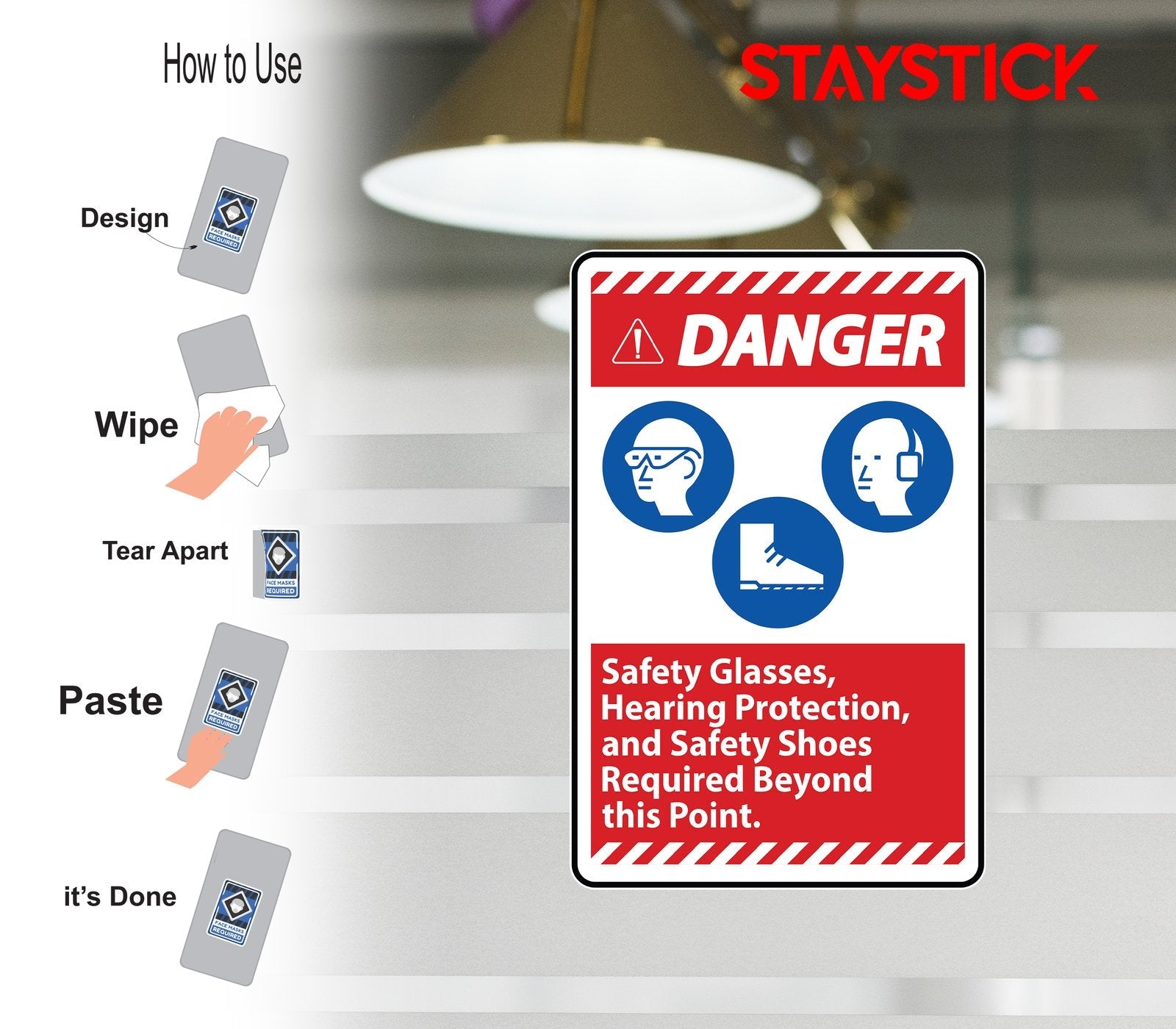DANGER SIGN STICKER Premium Vinyl Sticker