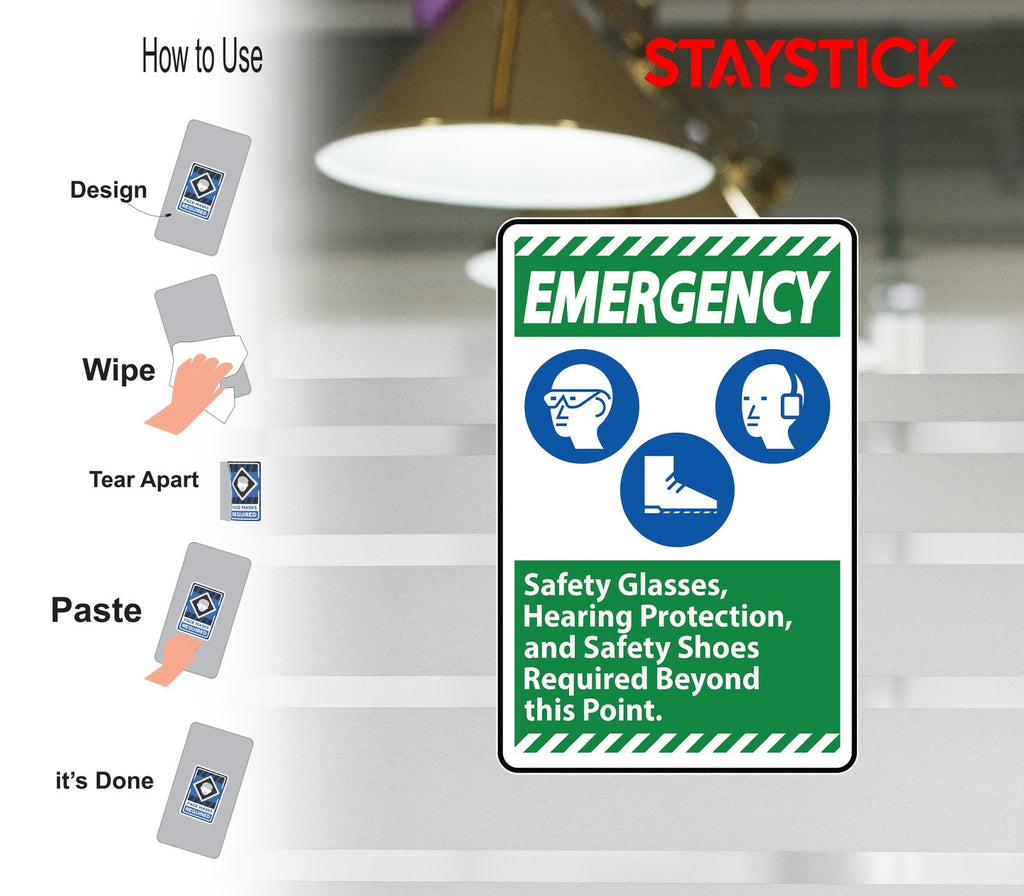 EMERGENCY SIGN STICKER Premium Vinyl Sticker