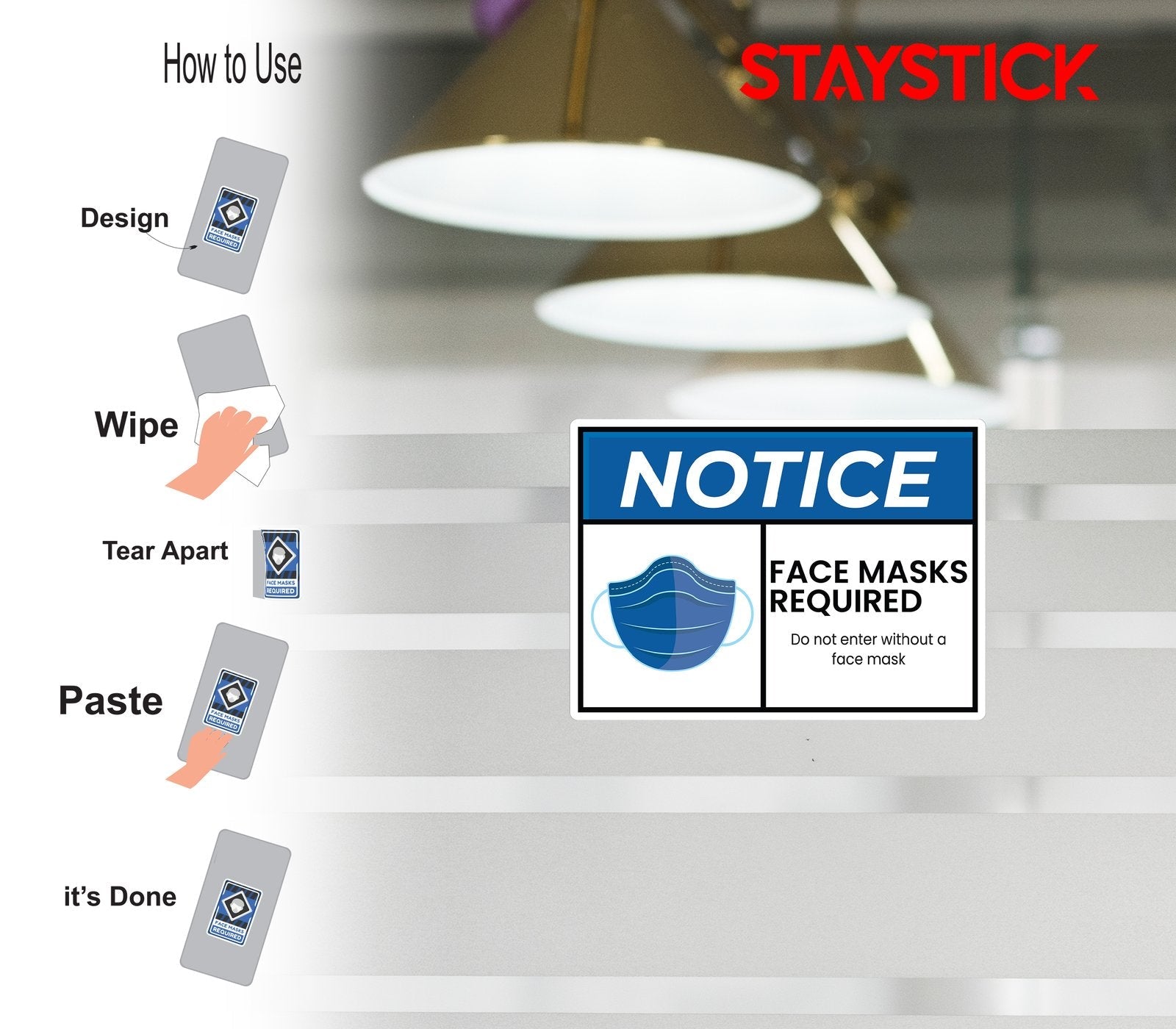 FACE MASK STICKER Safety Sticker