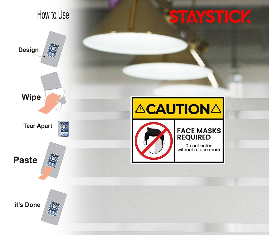 FACE MASK STICKER Safety Sticker