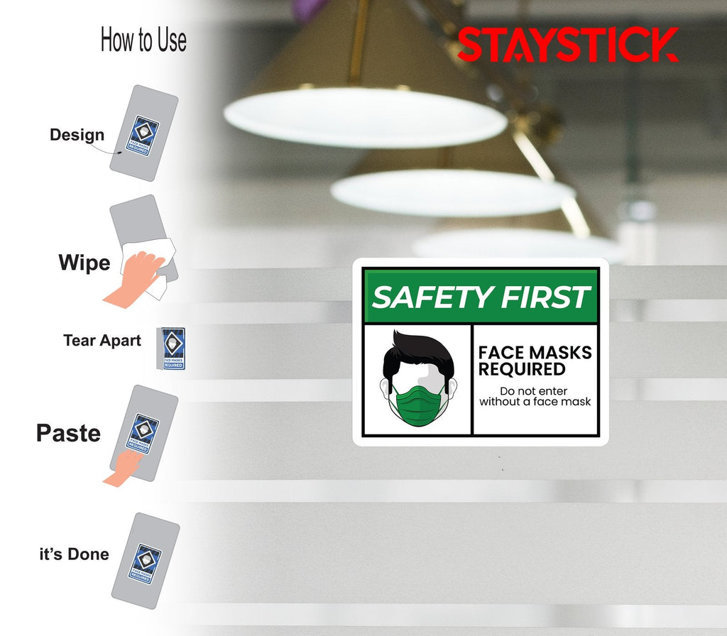 FACE MASK STICKER Safety Sticker