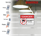 DANGER FACE MASK STICKER Premium Vinyl Sticker