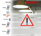 TRIANGULAR WARNING STICKER Premium Vinyl Sticker