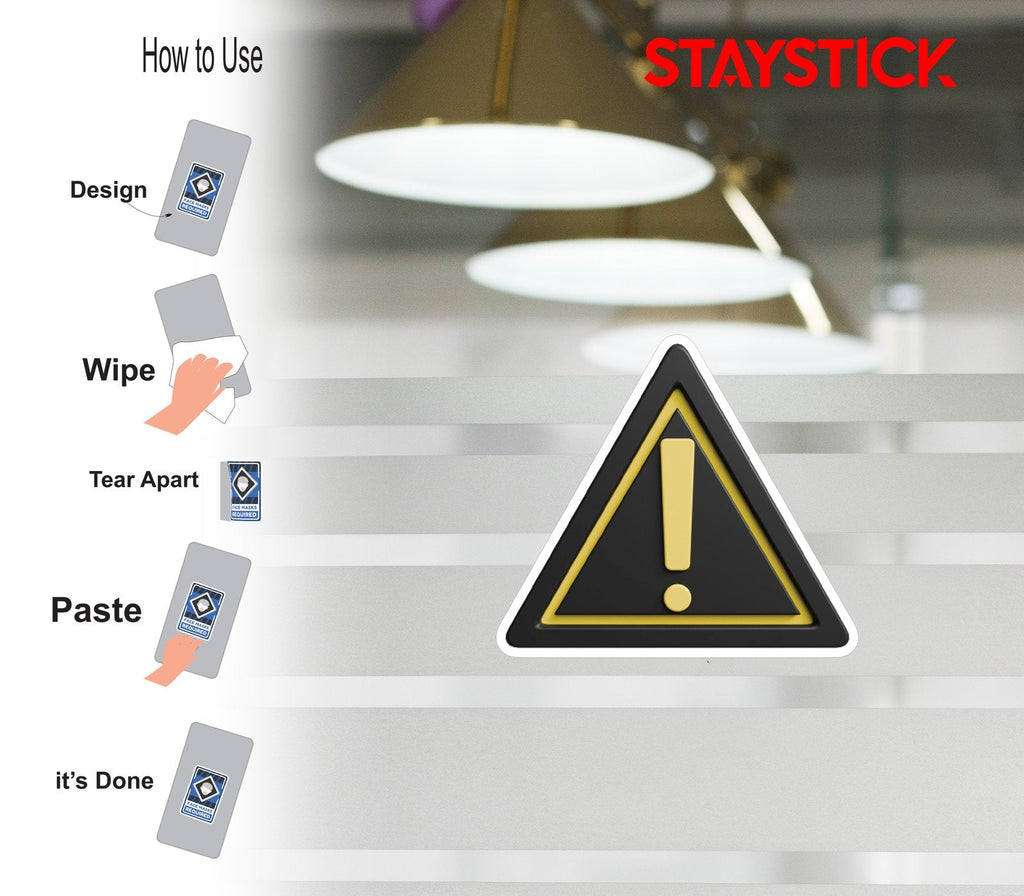 TRIANGULAR WARNING STICKER Safety Sticker