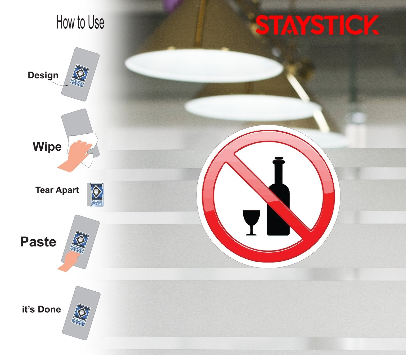 NO ALCOHOL STICKER Premium Vinyl Sticker