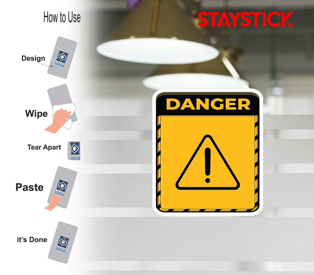DANGER SIGN STICKER Safety Sticker