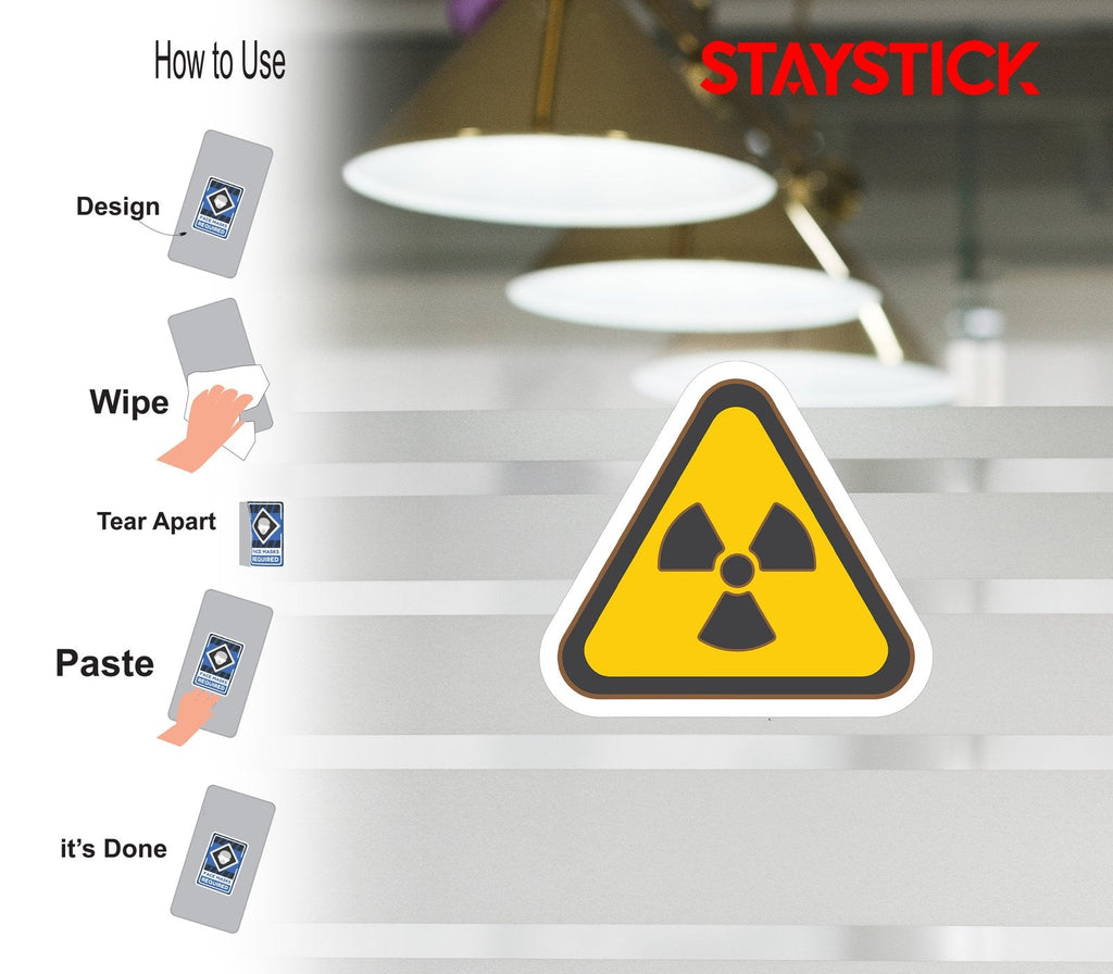 RADIATION WARNING STICKER Premium Vinyl Sticker