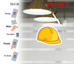 YELLOW HELMET STICKER Premium Vinyl Sticker