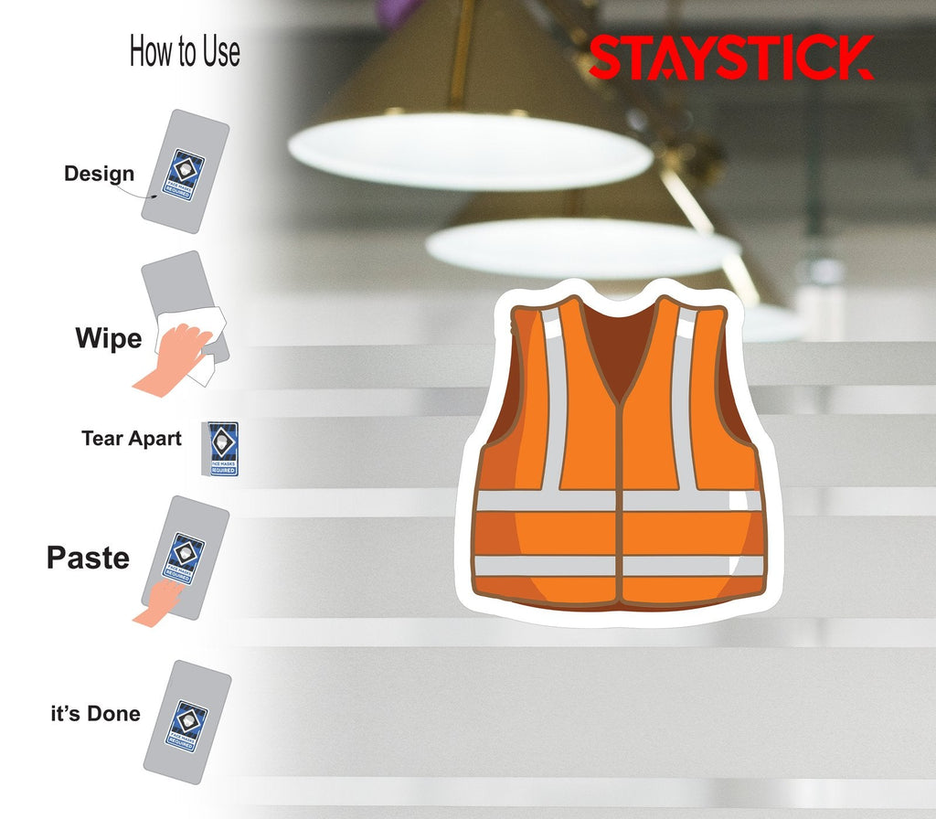 SAFETY VEST STICKER Premium Vinyl Sticker