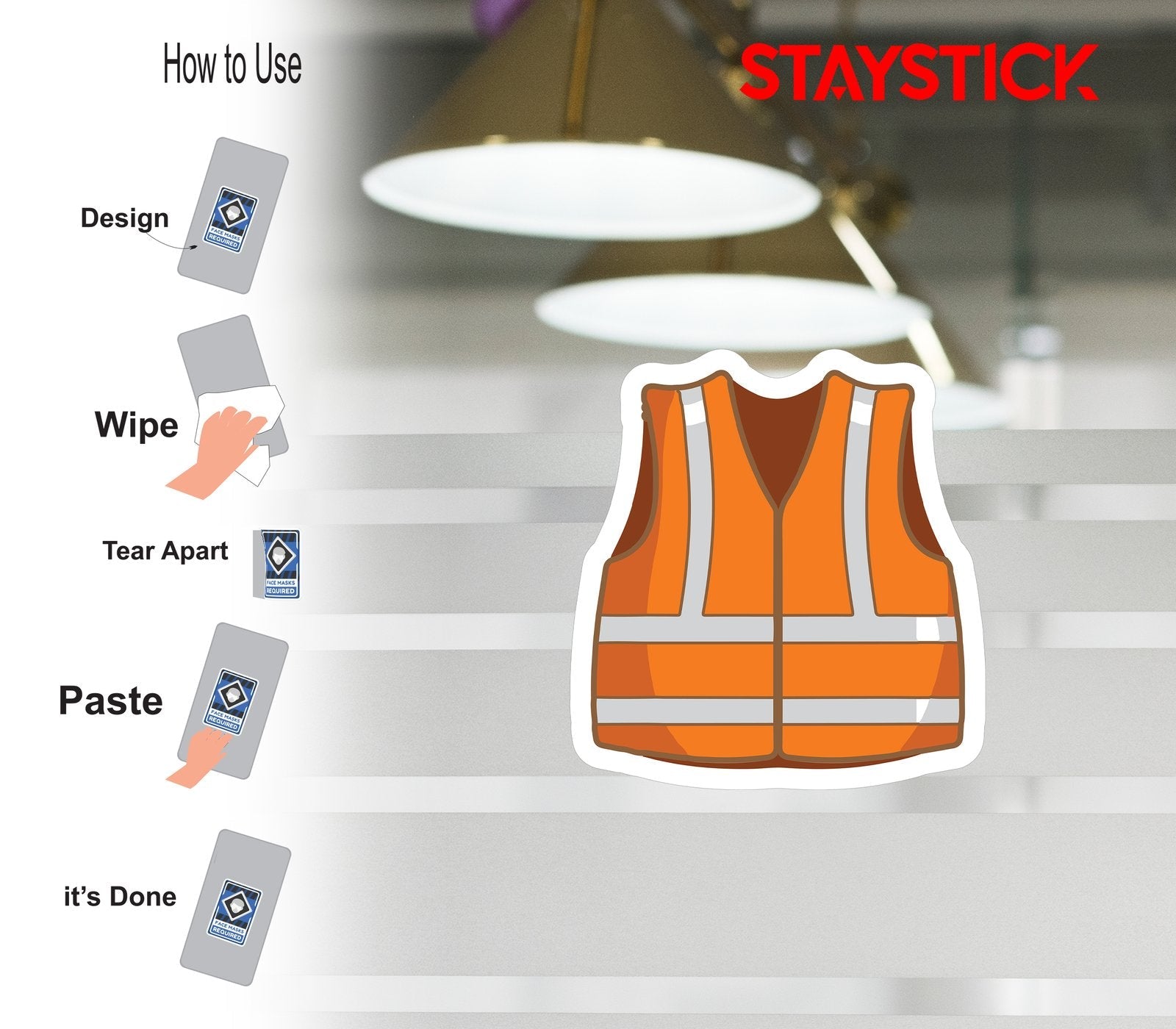 SAFETY VEST STICKER Premium Vinyl Sticker
