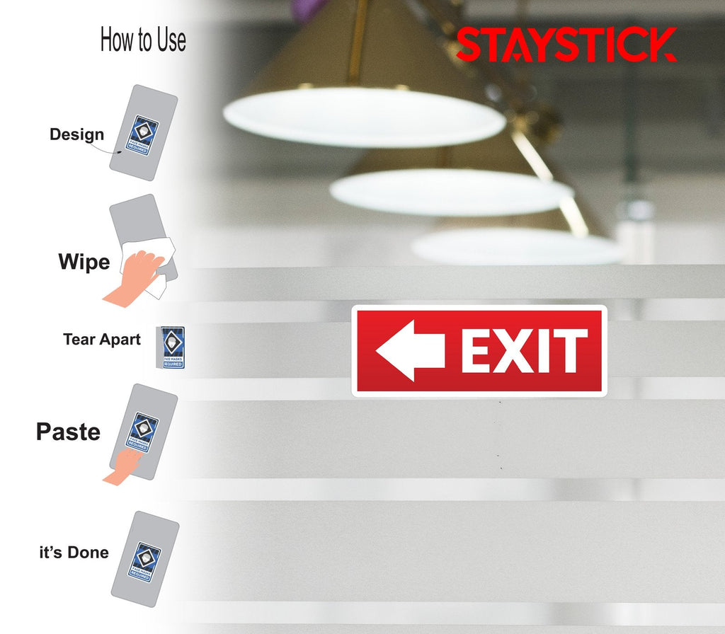 RED EXIT STICKER Premium Vinyl Sticker