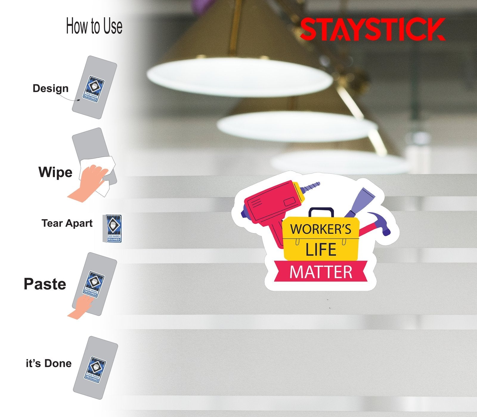 WORKER LIFE STICKER Premium Vinyl Sticker