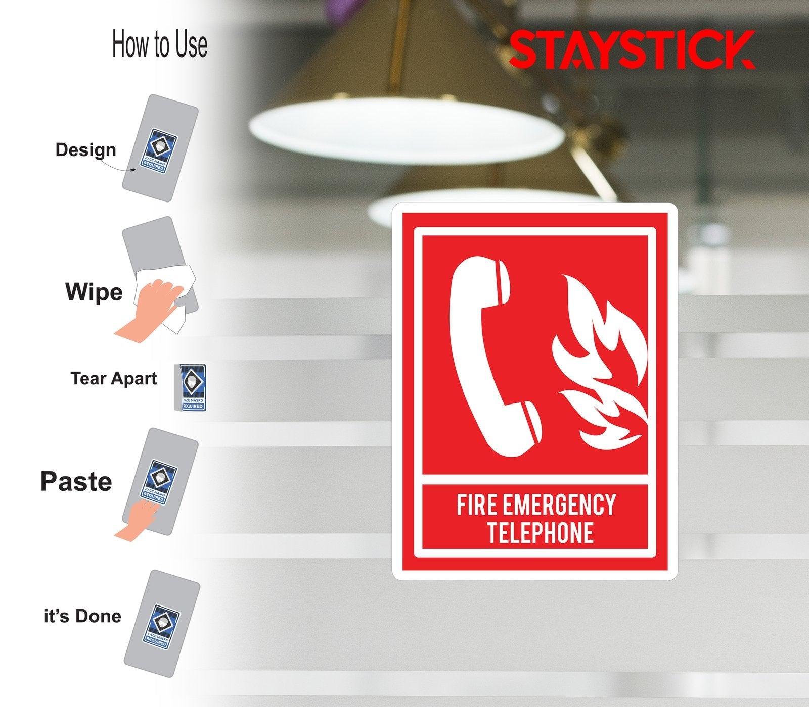 EMERGENCY PHONE STICKER Premium Vinyl Sticker