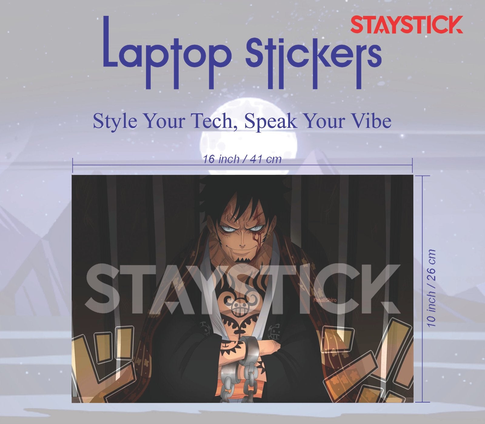 ANIME VILLAN CHARACTER LAPTOP STICKER