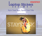 ANIME WARRIOR CHARACTER LAPTOP STICKER