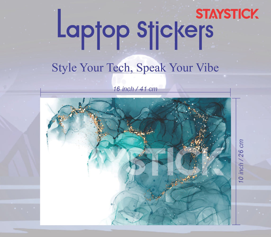 BLUE GRAPHICAL LAPTOP STICKER