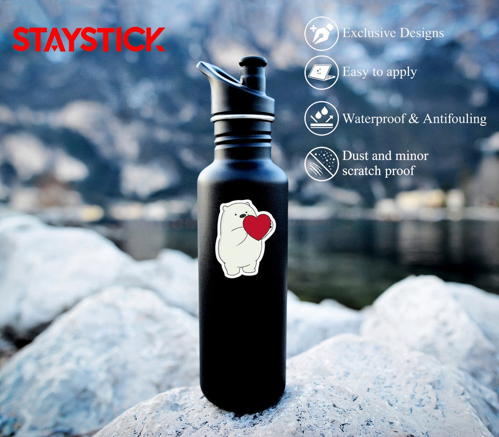 PANDA HEART STICKER Premium Vinyl Sticker