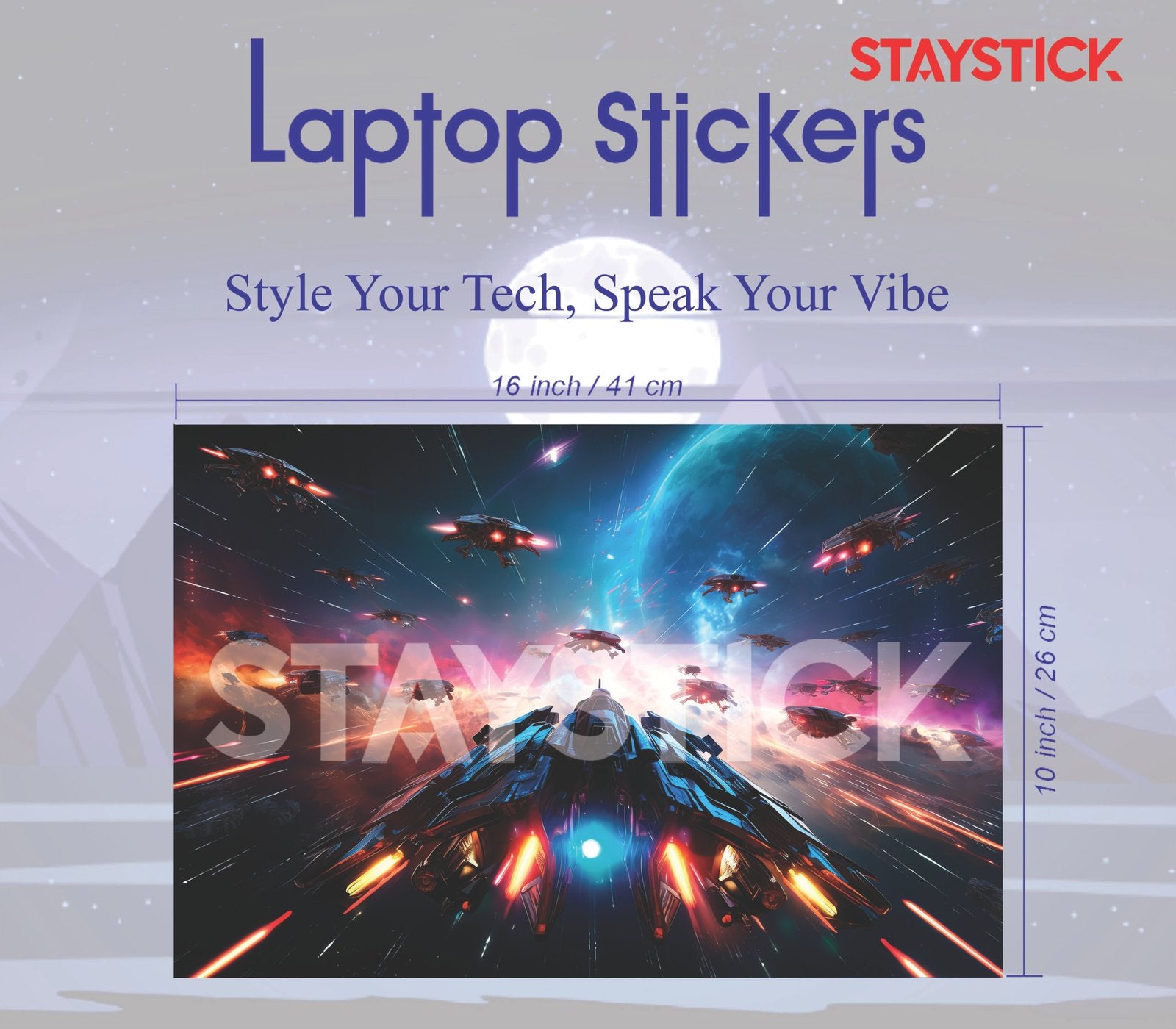 SPACE BATTLE Laptop Skin