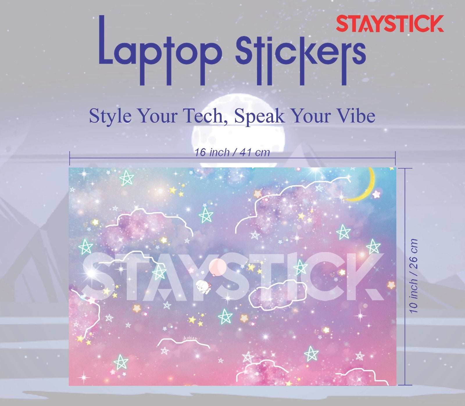 DESIGNED Laptop Skin IN PURPLE COLOR