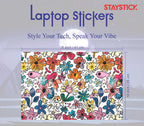 FLOWER DESIGNED SKIN LAPTOP STICKER
